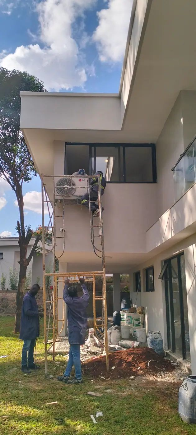 Exterior AC Installation Team - Field Work